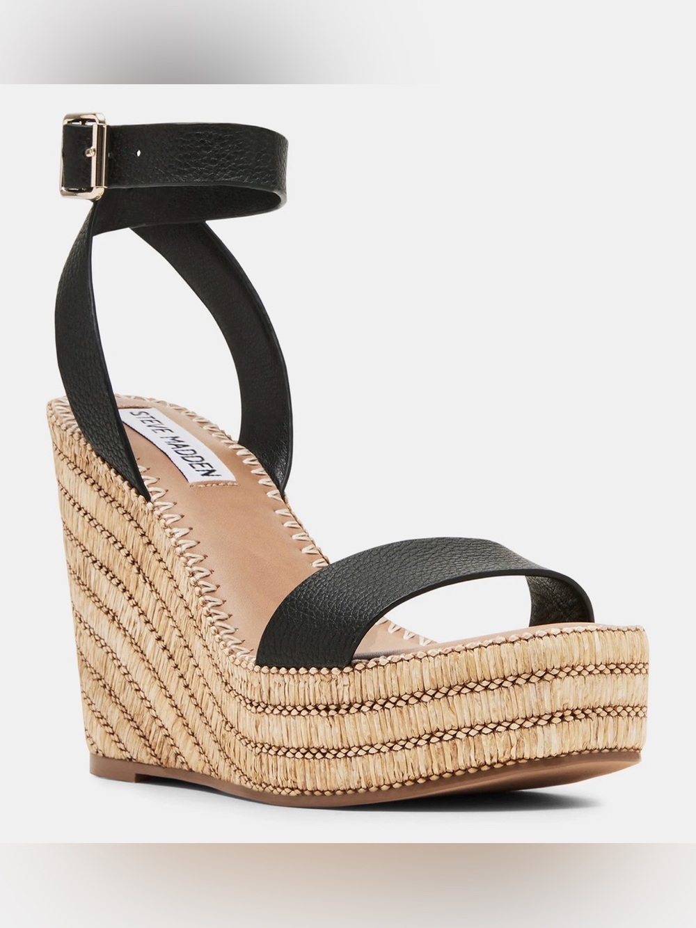 Steve Madden Cassie Raffia Wedge Sandals